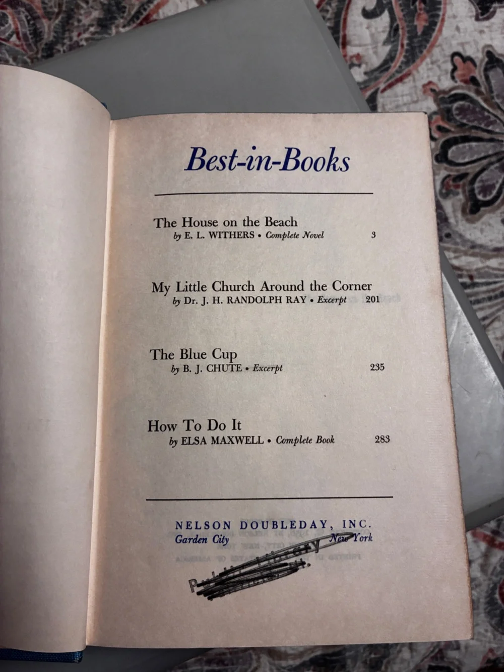 Vintage Classic Decorative Book Set Blue and Black 2 Nelson Doubleday Inc